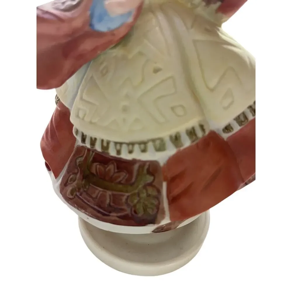 Vintage MSR Imports Asian Dancer Rotating Music Box Figurine Works AS IS